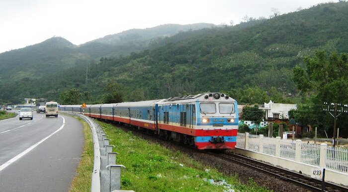 Reunification Express Train in Vietnam
